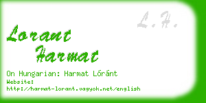 lorant harmat business card